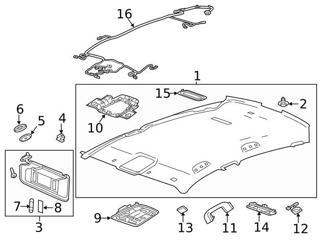 Genuine GM Dome Lamp Bracket 22818135