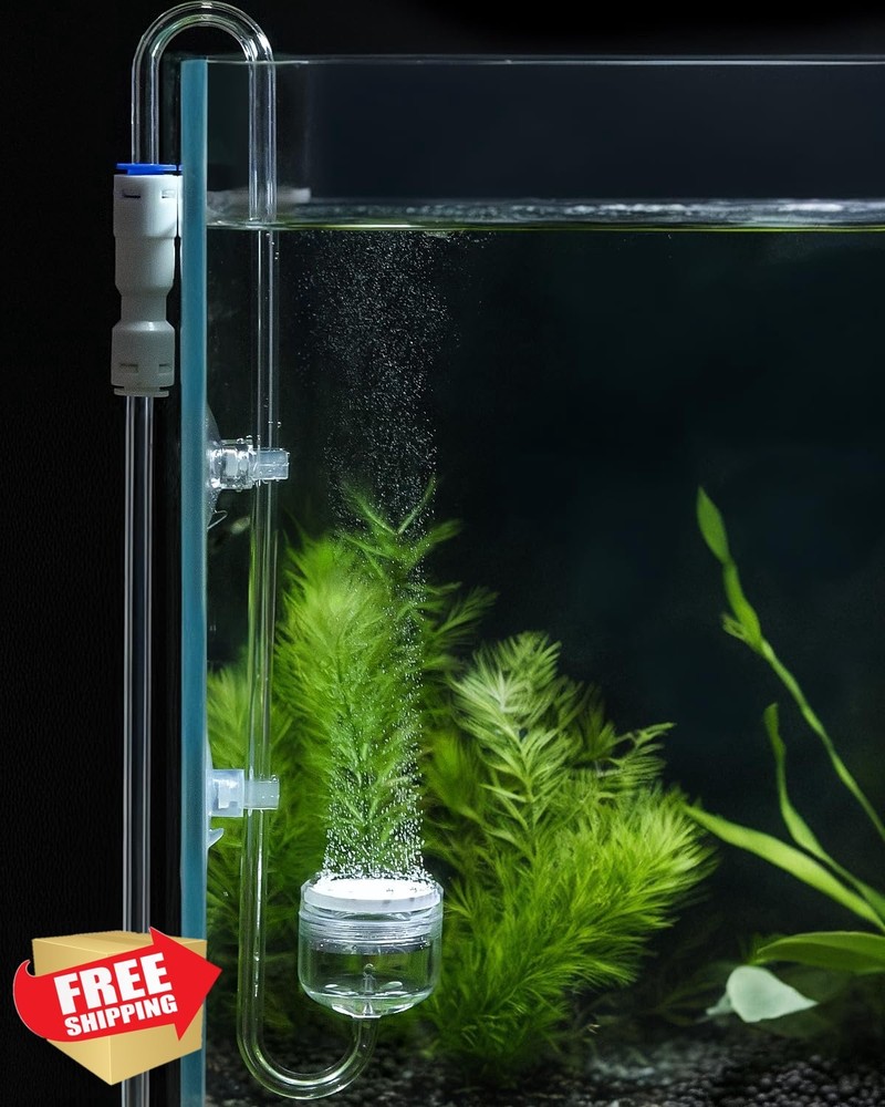 Pawfly Acrylic CO2 Diffuser Fish Tank Atomizer Ceramic Disc Check Valve