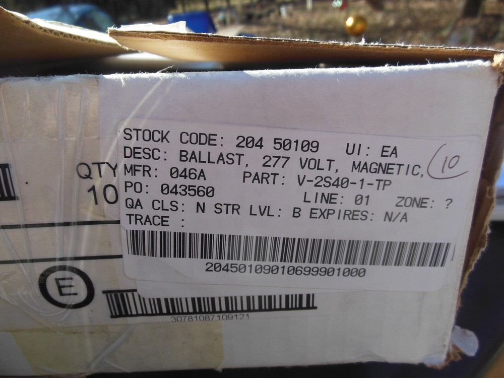 Phillips Advance V2S40TP ballasts quantity 5