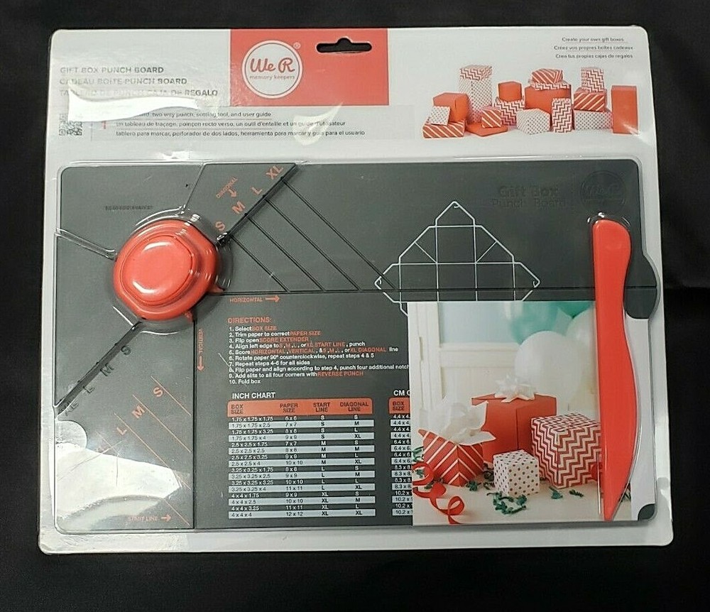 We R Memory Keepers Gift Box Punch Board Present Maker Christmas Crafts