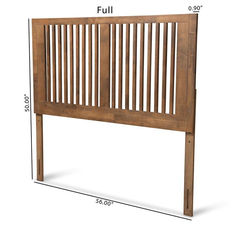 Baxton Studio Harena Ash Walnut Finished Wood Queen Size Headboard