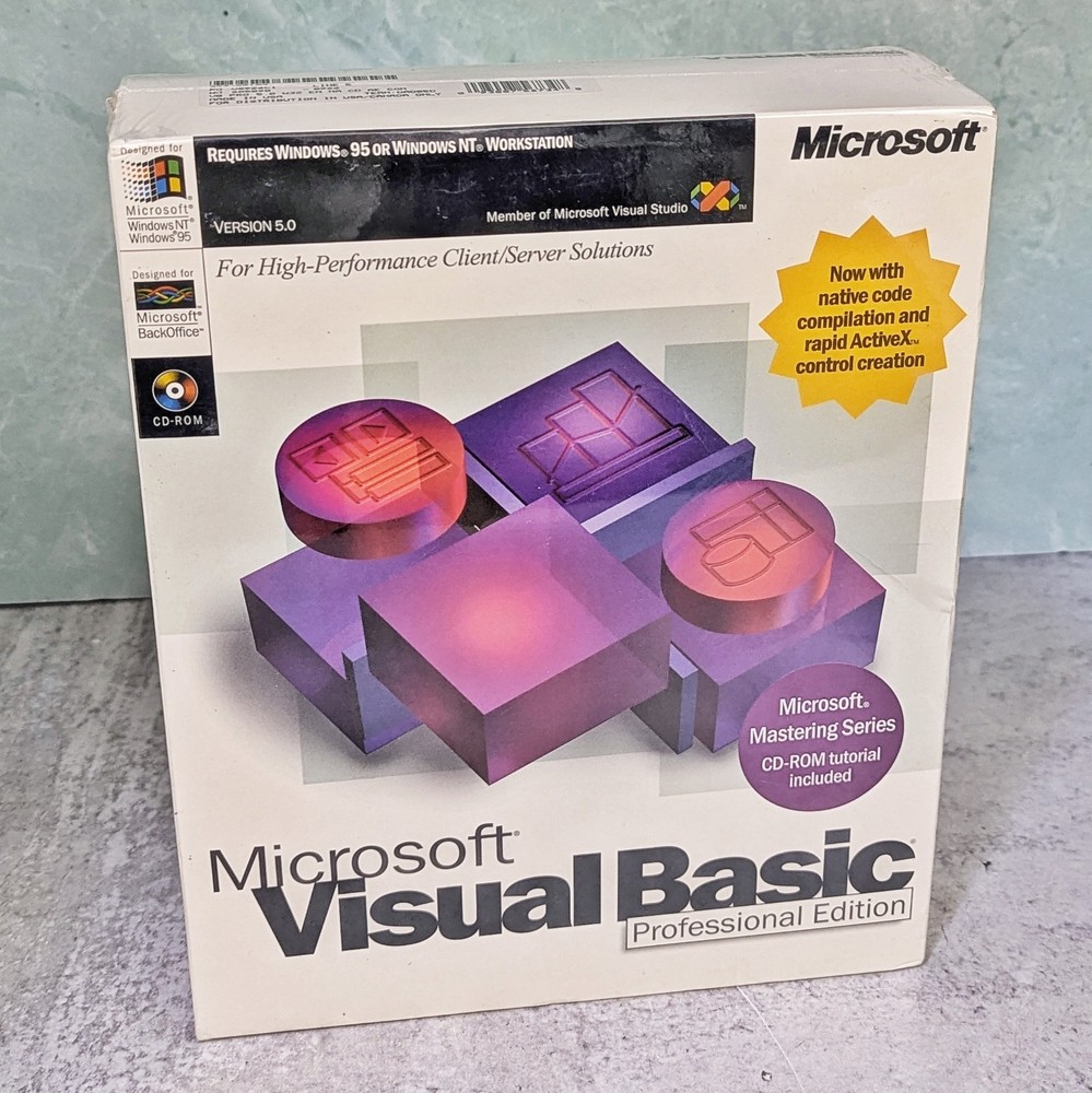 Microsoft Visual Basic Professional Edition Version 5.0 Academic BRAND NEW SEALE