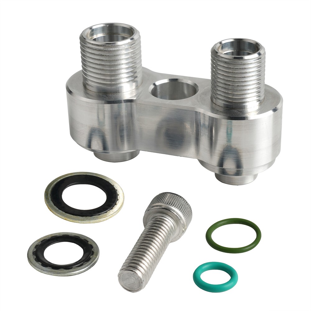 For LS Swap GM R4 A/C Compressor Straight Adapter Fitting