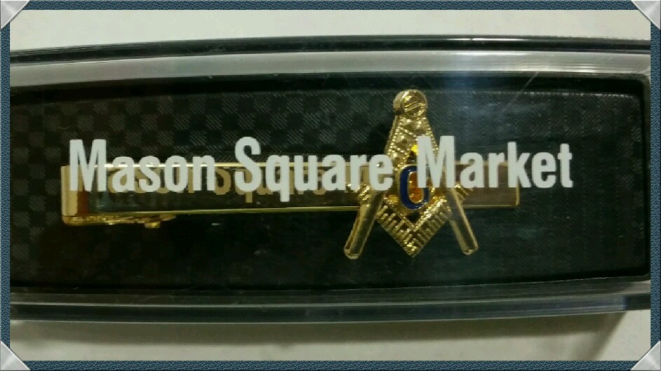 Freemason Masonic Tie Bar in Gold Tone