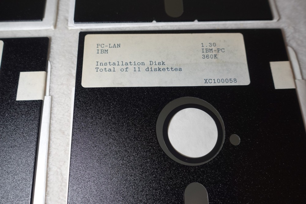 PC-LAN IBM Version 1.30 1980s Vintage Original Computer Diskettes