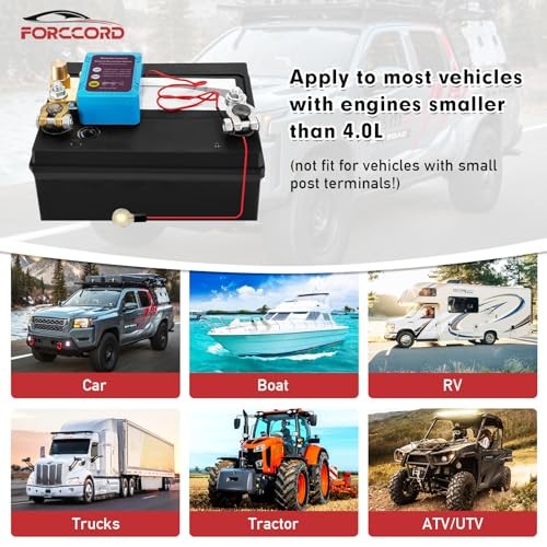 Kill Switch with 12V 240A Remote Battery Disconnect Switch Smart Voltage Kill