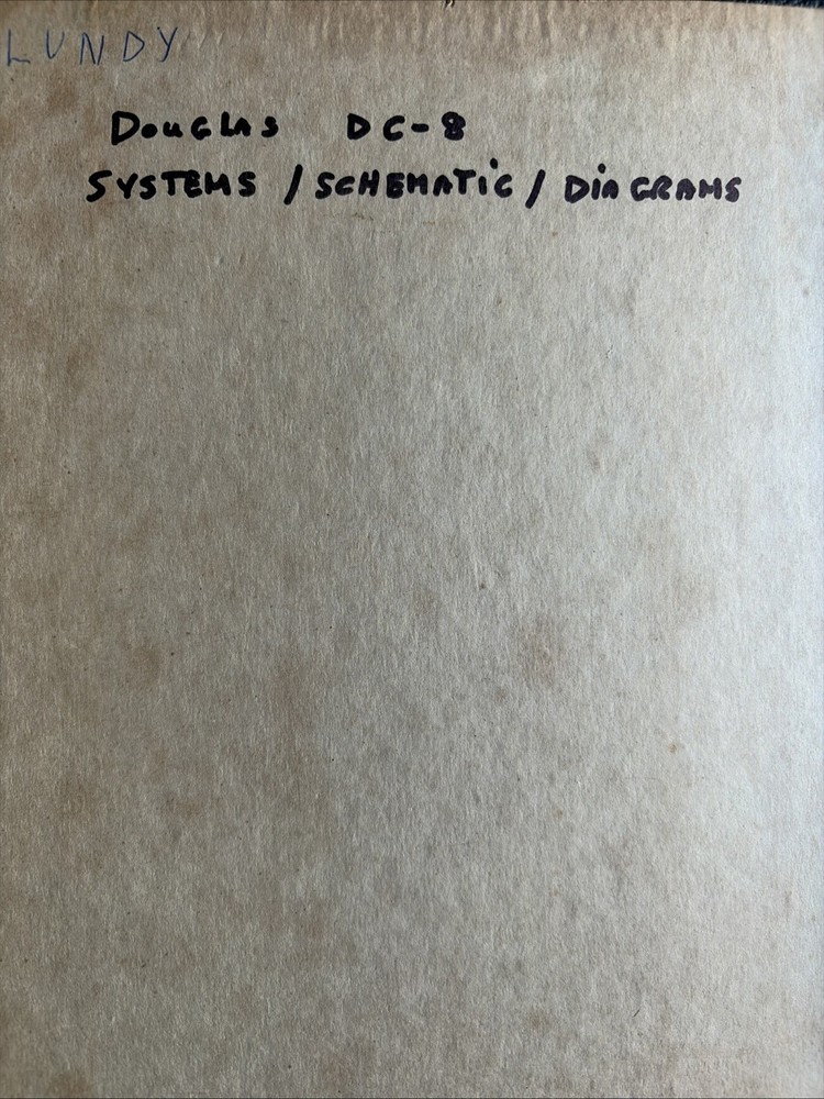 Douglas DC 8 Systems Schematic Diagrams 110 Plus pages Please Read