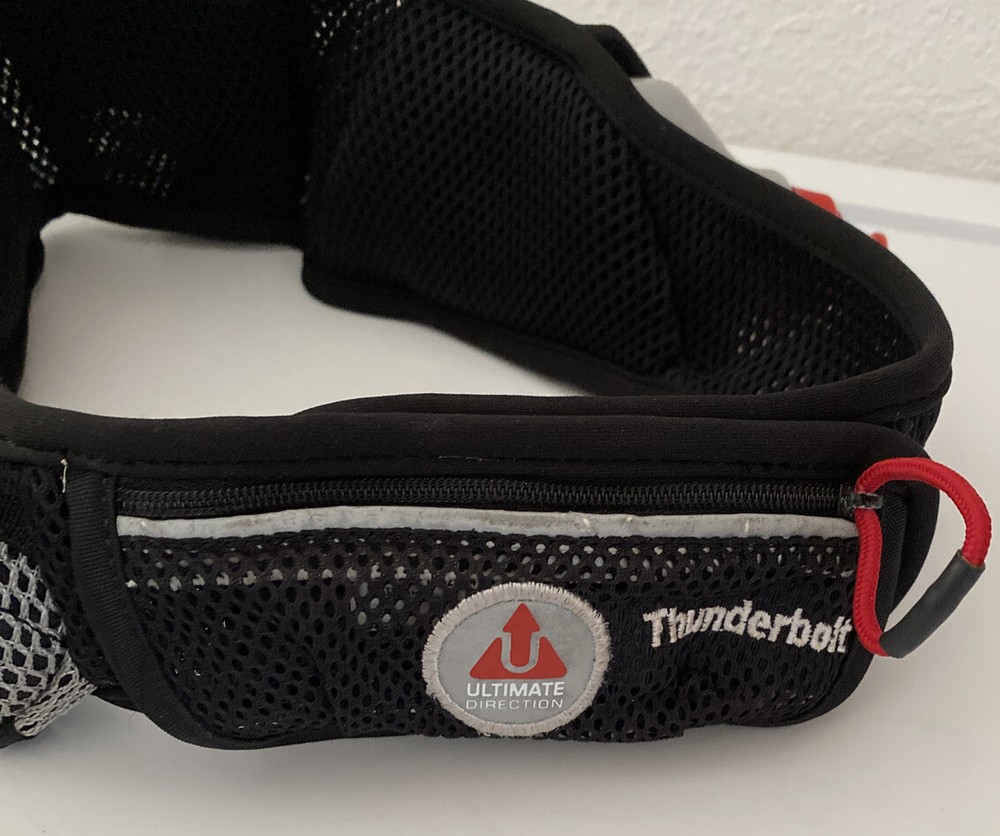 Ultimate Direction Thunderbolt Running Hydration Hip Belt W/Zipper Pocket +More