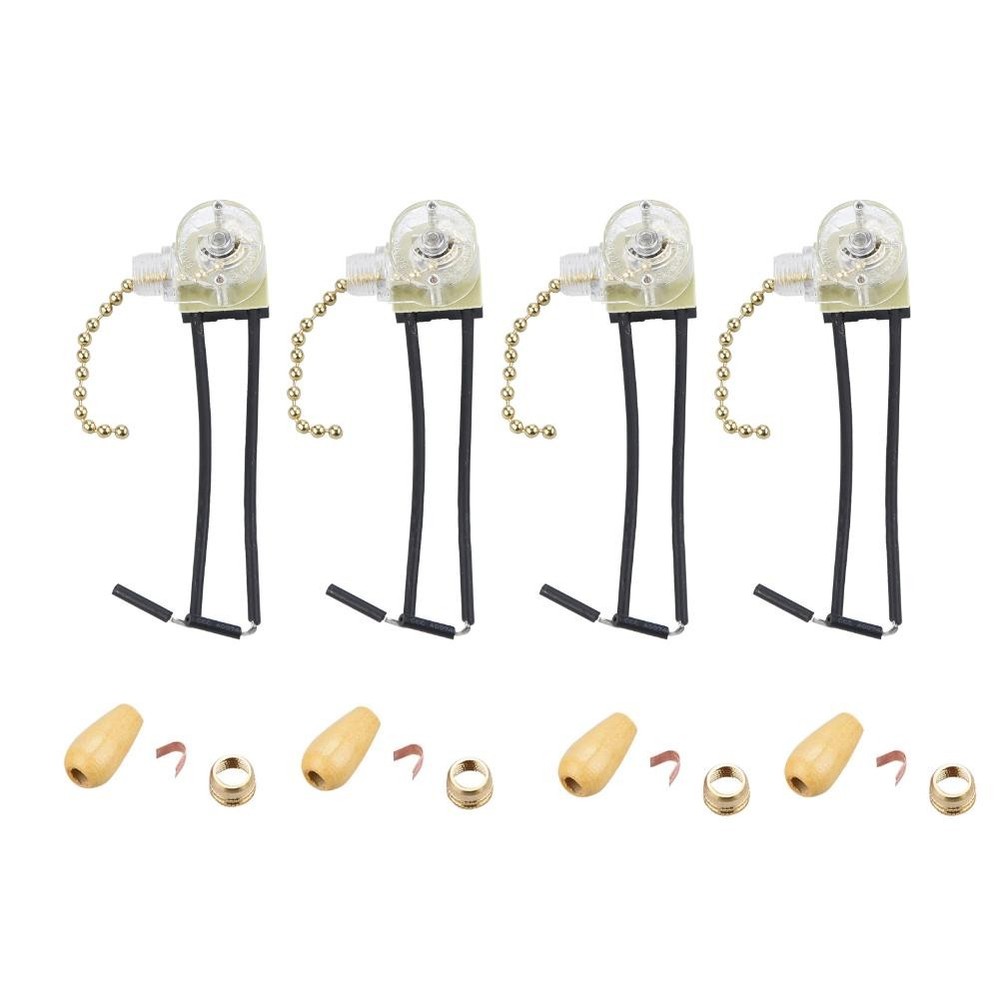 4Pcs 125V/250V 5cm/1.9" Ceiling Fan Light Wall Light Chain Type Pull Switch ss