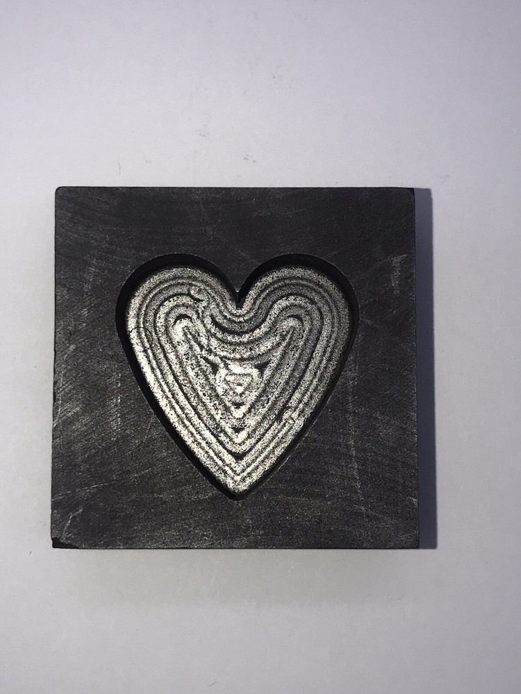Heart Shaped Graphite Mold Model Tools Ingot Molds for Casting Metal New