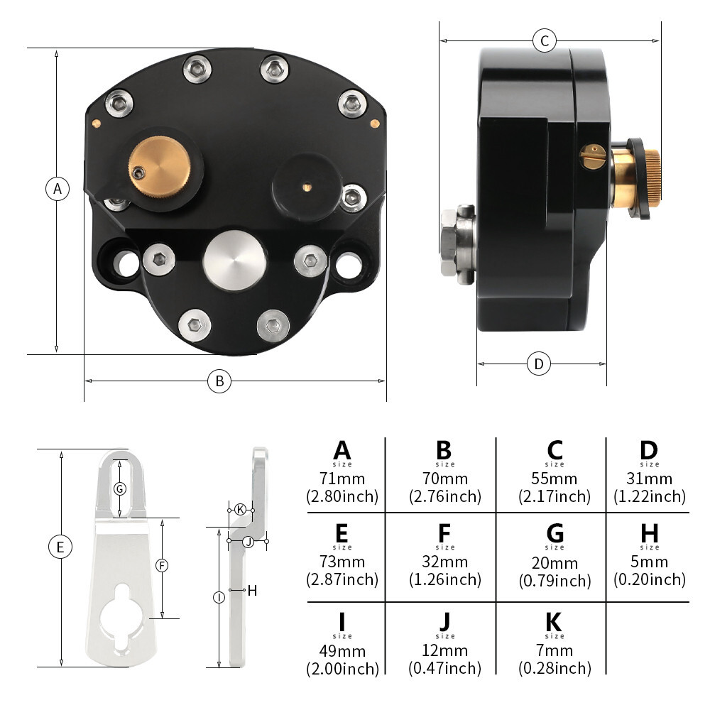 Universal Motorcycle Stabilizer Adjustable Radial Steering Damper Safety Control