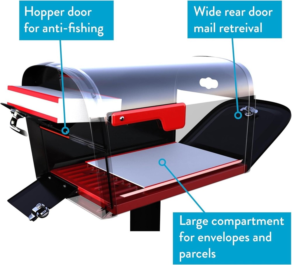 Heavy Duty Galvanized Steel Mailbox - White