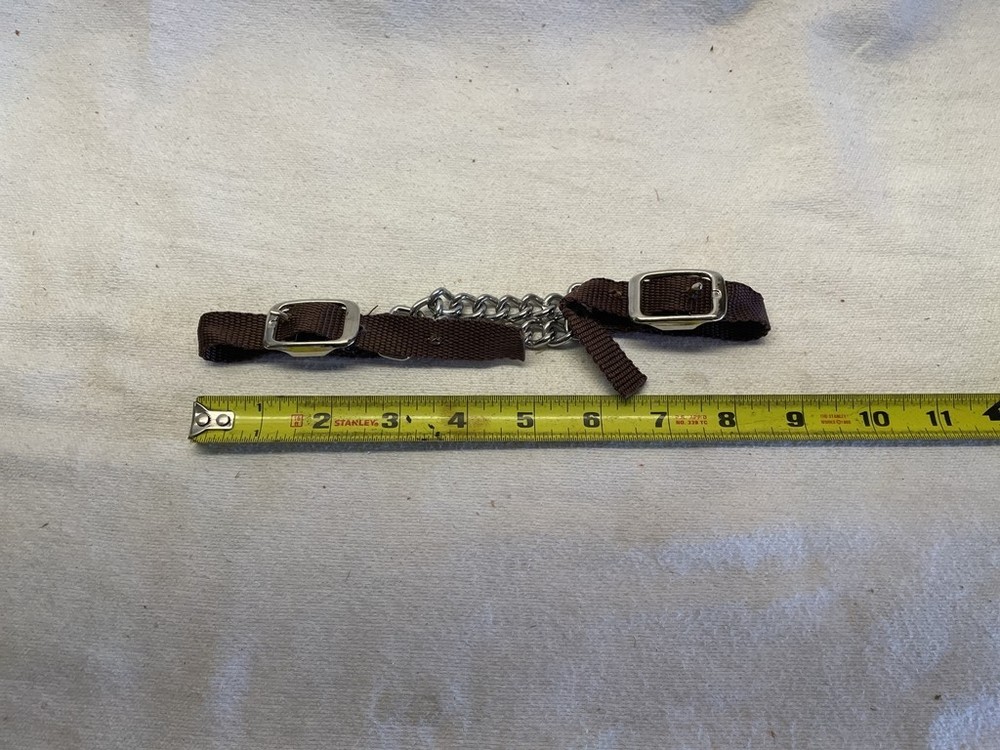 Double Chain Nylon Curb Strap - Adjustable 8-1/2" to 11"