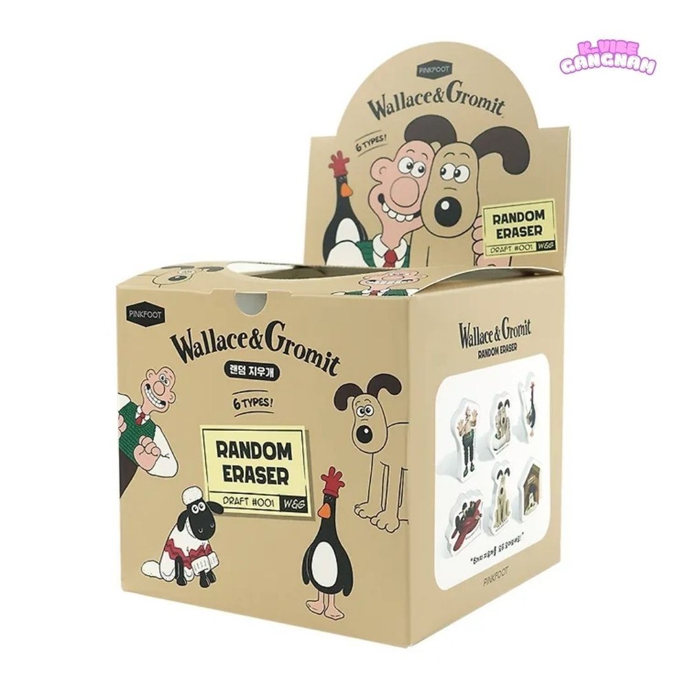 Wallace & Gromit Random Eraser Blind Pack Full Box Set 24pcs