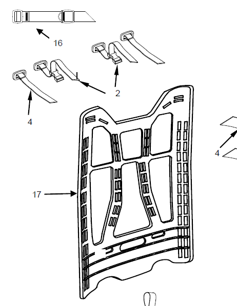 2 OCP Multicam Molle II Frame Top Strap Buckle