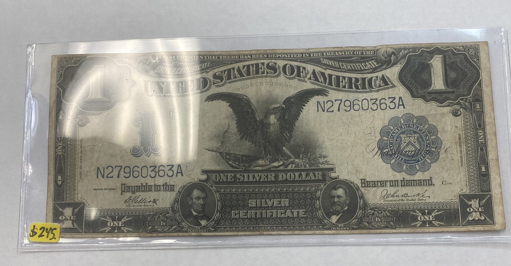 1899 1 black eagle silver certificate