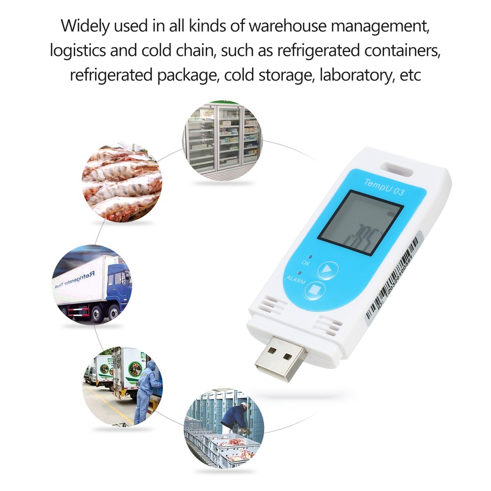 KKmoon USB Temperature Humidity Data Logger Reusable RH TEMP Datalogger Q8D0