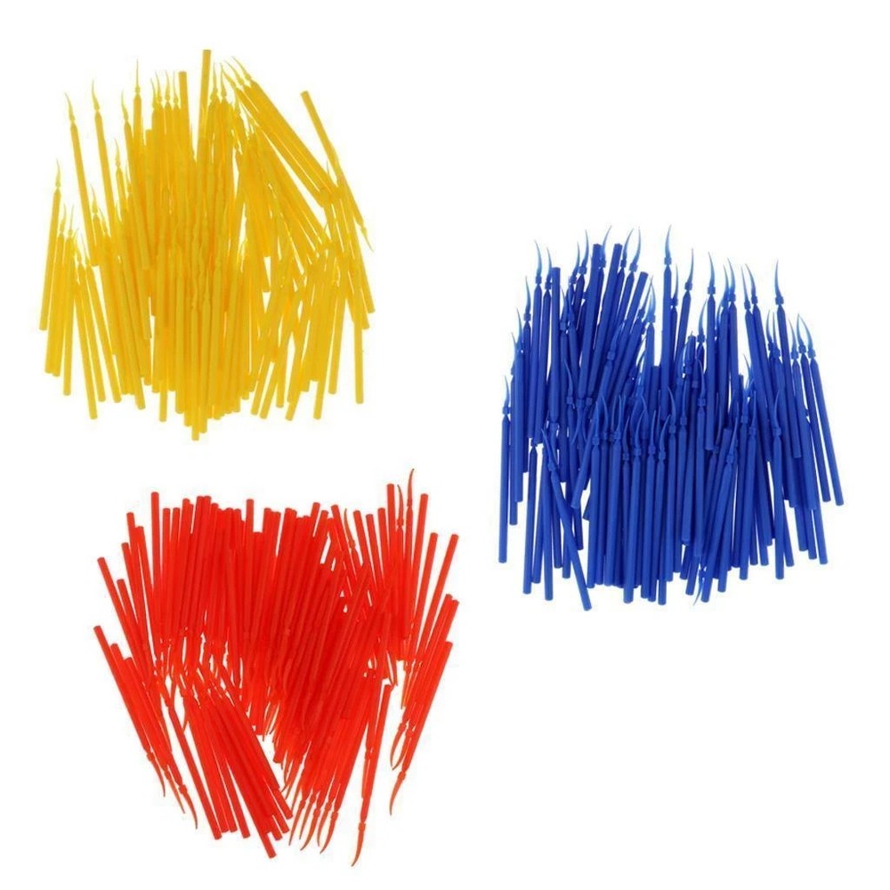 Dental Lab Integrated Interdental Plastic Wedges With Long Handle Poly 3 Sizes