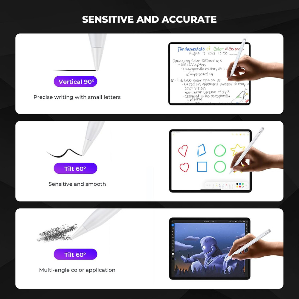 4Pack Upgraded Pencil Tips for Apple Pencil Pro, Replacement Pencil Tips Case fo