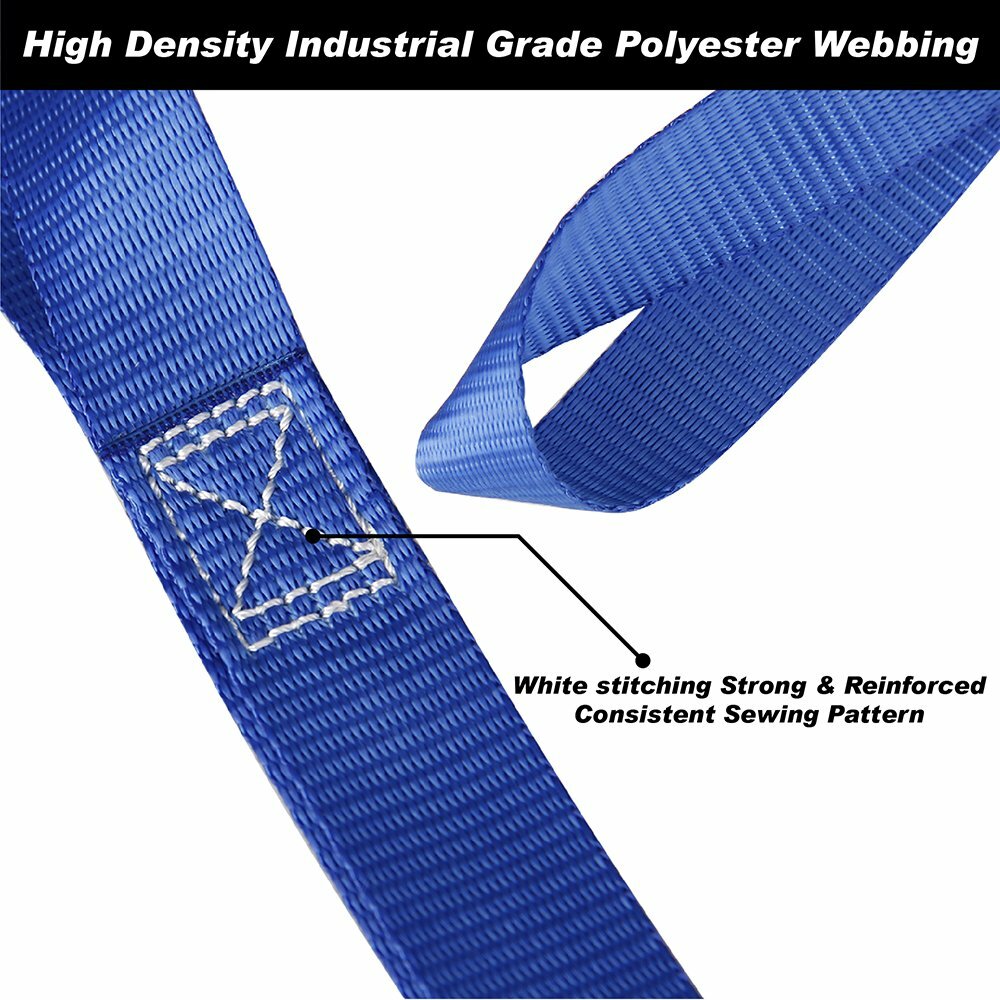 6-Pack Soft Loop Tie Down Pull Grab Straps 4500LBS Heavy Duty For Motorcycle ATV