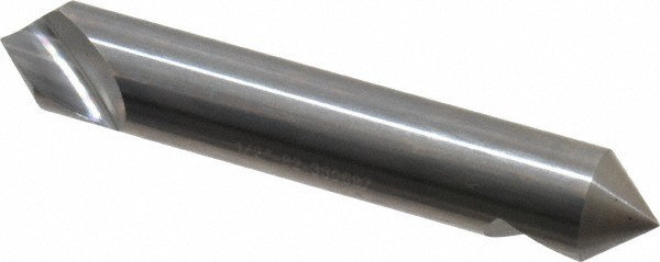 Hertel 1/2" Head Diam, 1/2" Shank, 1 Flute 82? Solid Carbide Countersink 3" O...