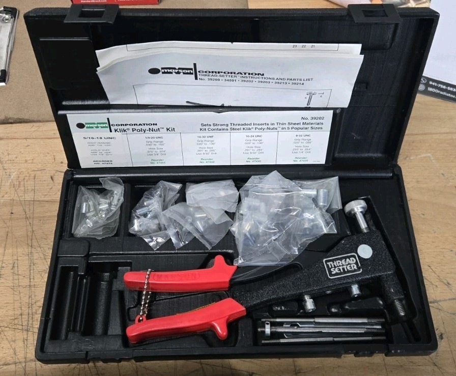 Marson Thread Setter Kit with Klik Poly-Nuts Model 39202