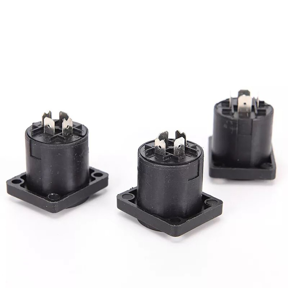 10Pcs Speakon 4 Pin Female Jack Compatible Audio Cable Panel Socket Connectors