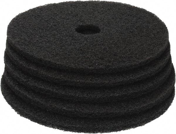 PRO SOURCE Floor Stripping Pads: 5 Pack, Black Coarse Polyester, 20" Diameter