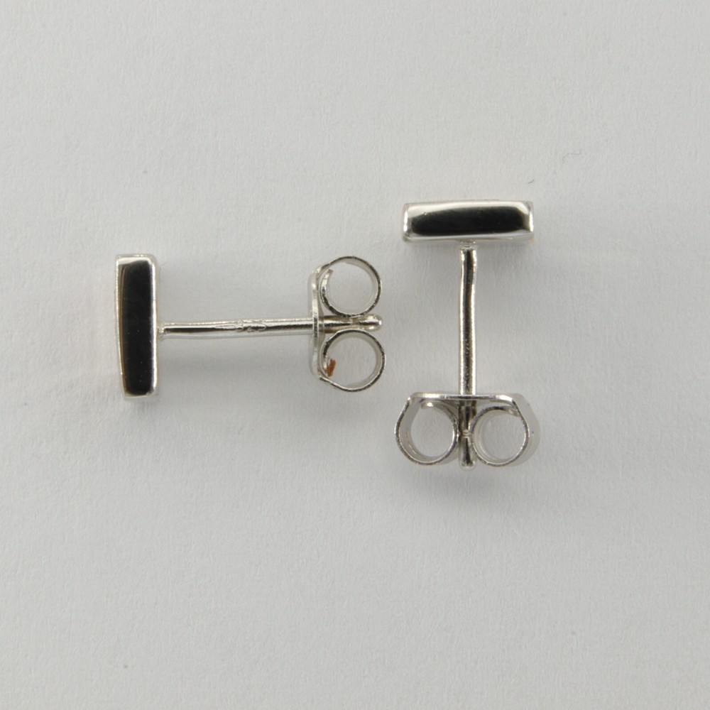 Mexican Fire Square FIRE OPAL Post / Stud Earrings - 925 STERLING SILVER #662e