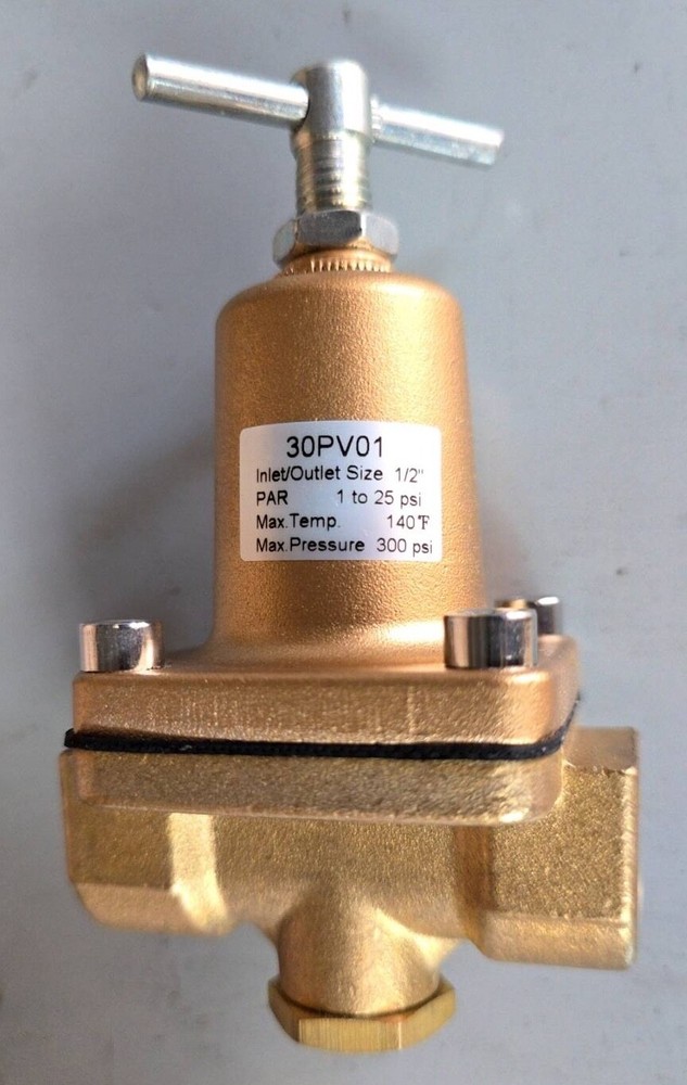 Water pressure reducing & adjustment valves