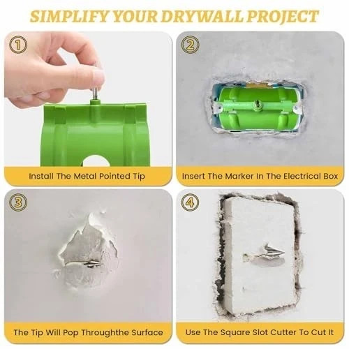 Drywall Cutter Tool - Square Slot Cutter for Oscillating Multi-Tools