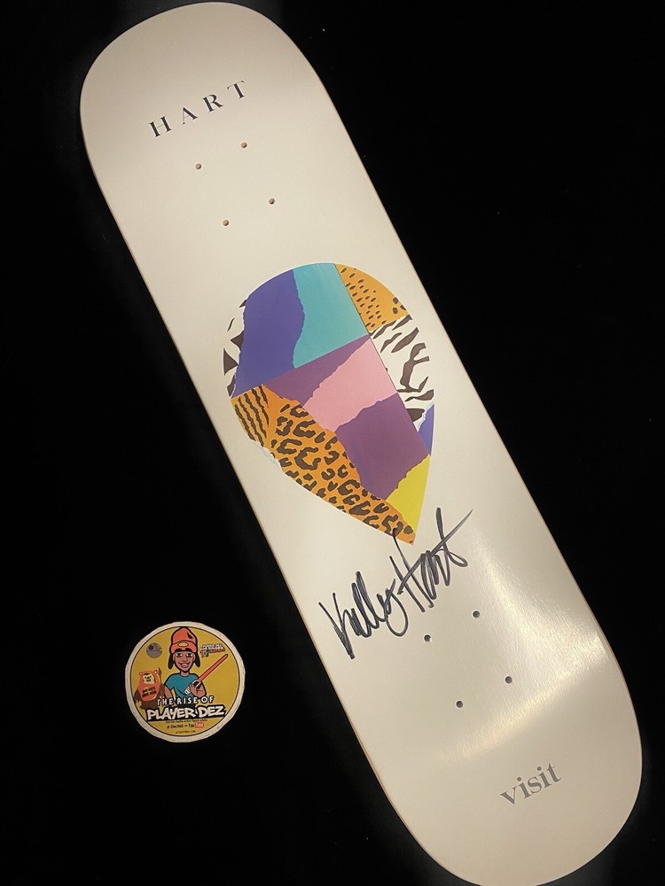 RARE SIGNED Kelly Hart Visit Skateboard Deck Berrics AUTOGRAPHED