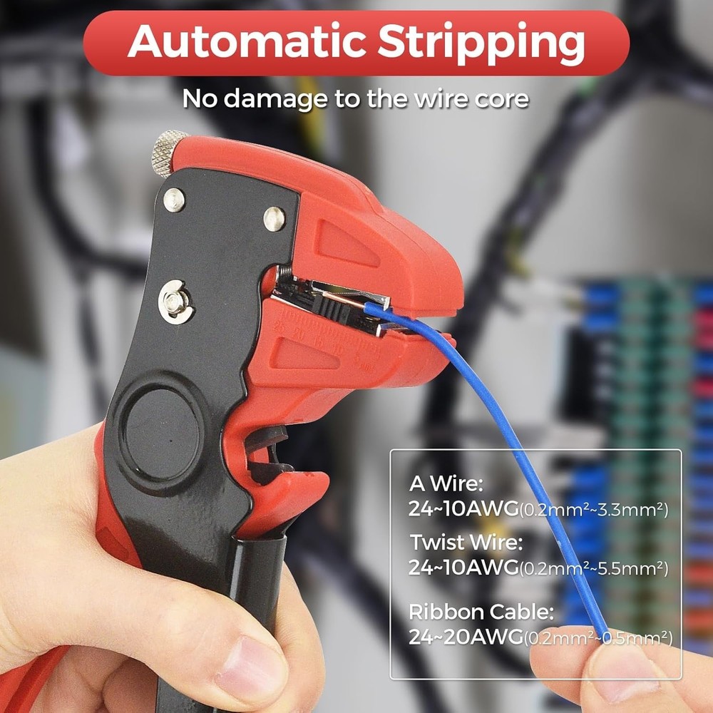 Automatic Wire Stripper and Cutter, 2 in 1 Wire Stripper Tool, Adjustab
