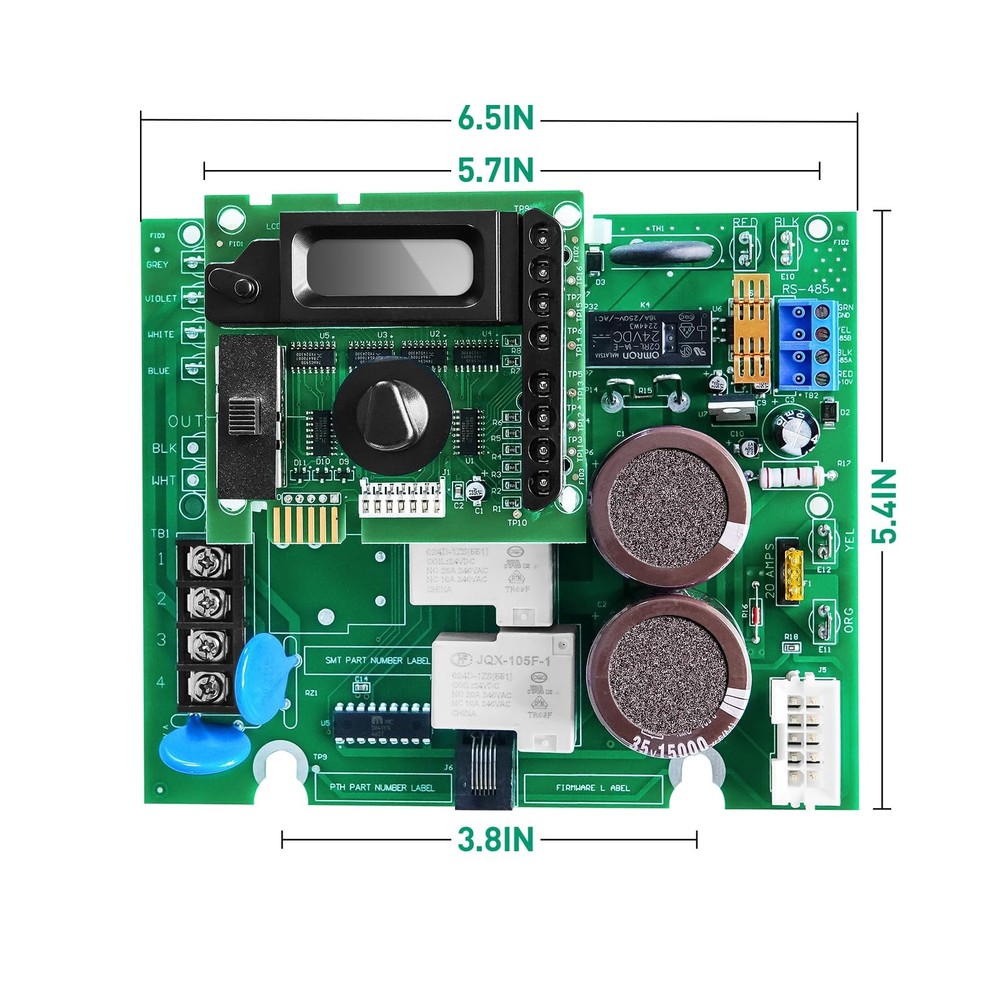 LUBISIAY GLX-PCB-RITE Main Circuit Board & GLX-PCB-DSP Display Green