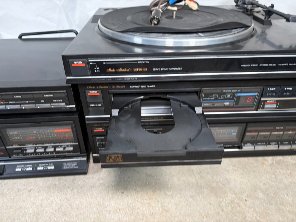 Fisher Studio Standard Stereo Component System Lot Turntable Speakers Untested