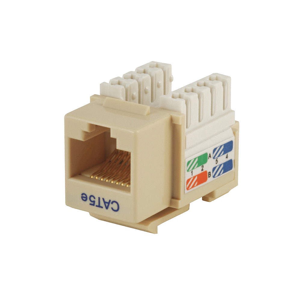 MONOPRICE 5373 Datacom Jack,Cat5,Punch Down,Beige 13U623