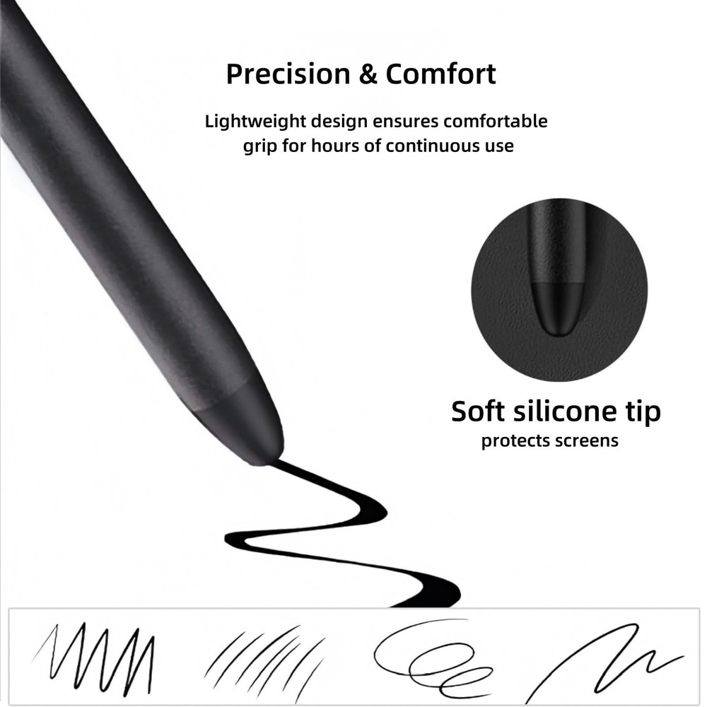 S Pen for Galaxy Z Fold 7, Supporting Both Internal & External Screen, Black