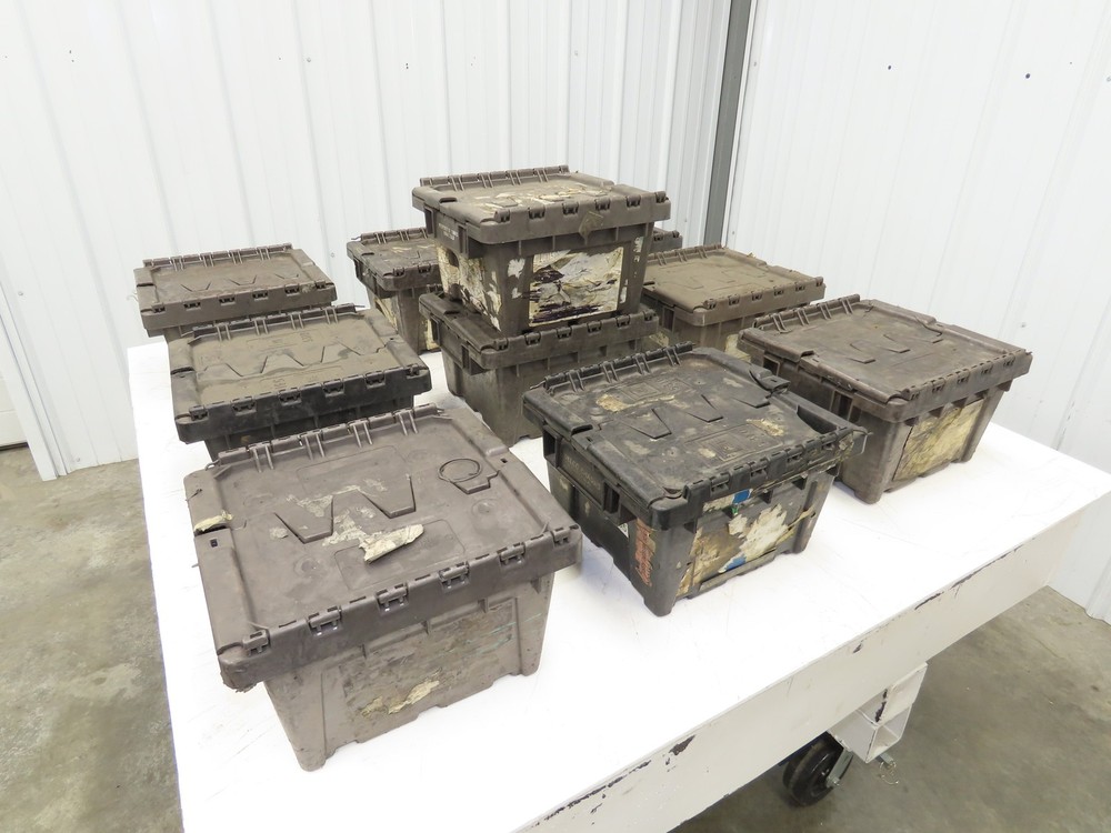 Buckhorn Stackable Plastic Container Bin Modular Nesting 12"x11"x7" Lot of 10