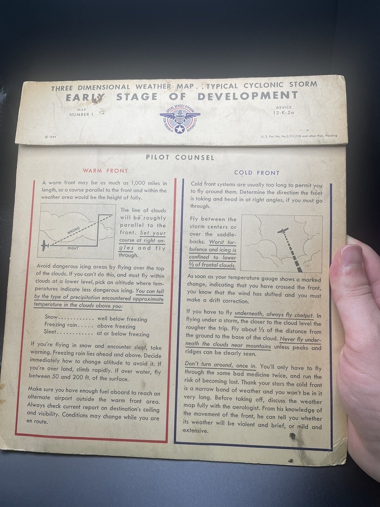 Rare Navy Pilot Training Prop, Device 12-k-2a Cyclone Storm