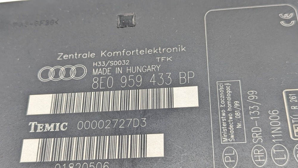 Audi A4 Comfort Module 8E0959433BP