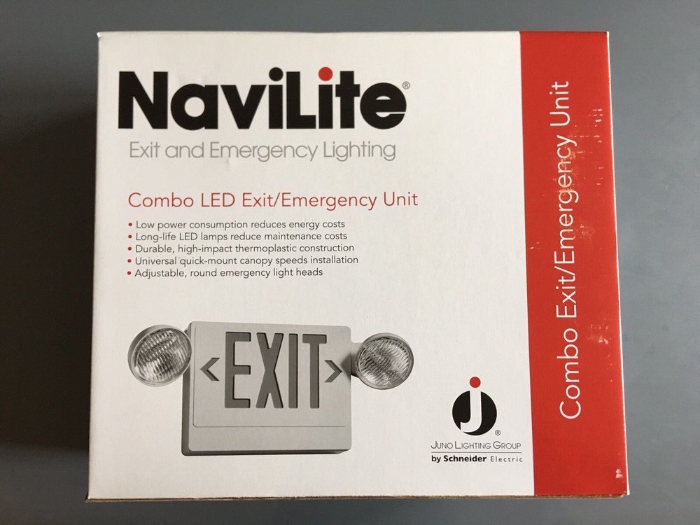 Juno NaviLite Exit And Emergency Lighting LED Combo In White 120/277 VAC