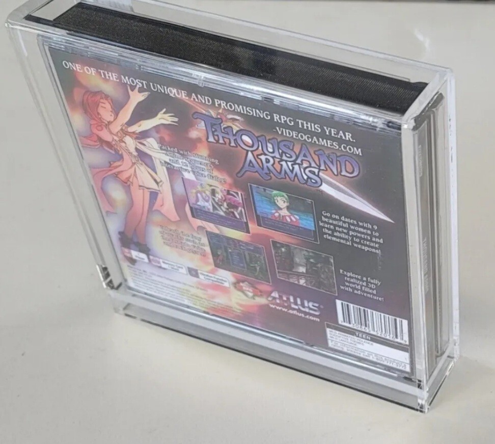 Acrylic Display Case for PS1 Multi Disc Game (Playstation 1)