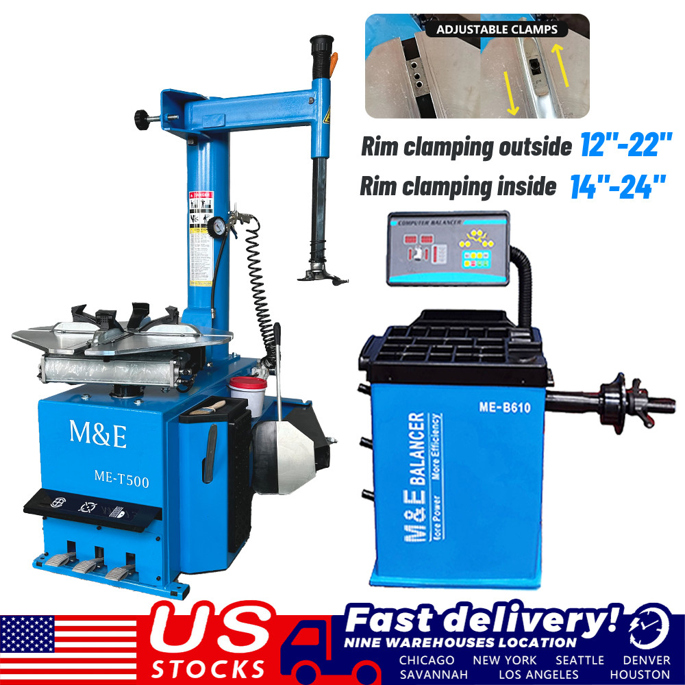 KATOOL 2.0 HP M&E Tire Changer Machine 24 Inch Wheel Balancer Garage Equipment