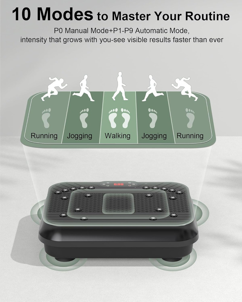 Shake Plate, Vibration Plate Exercise Machine for Lymphatic Drainage, 400 Lbs Ca