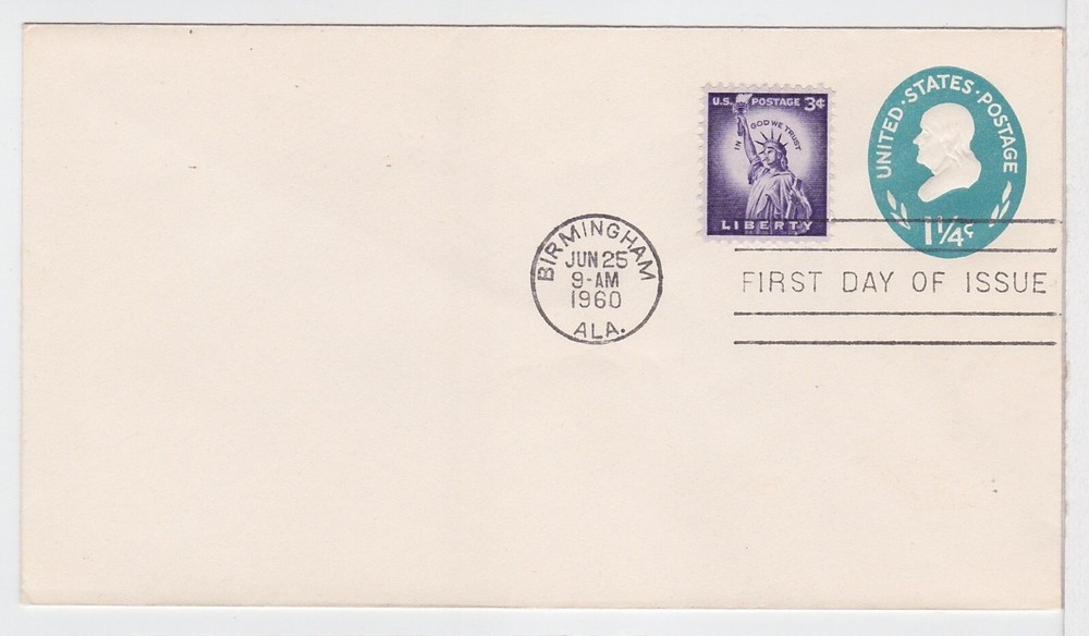 TurtlesTradingPost - Benjamin Franklin Non-Profit Envelope #U541 FDC 1960