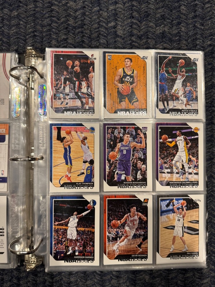 Basketball card binder collection