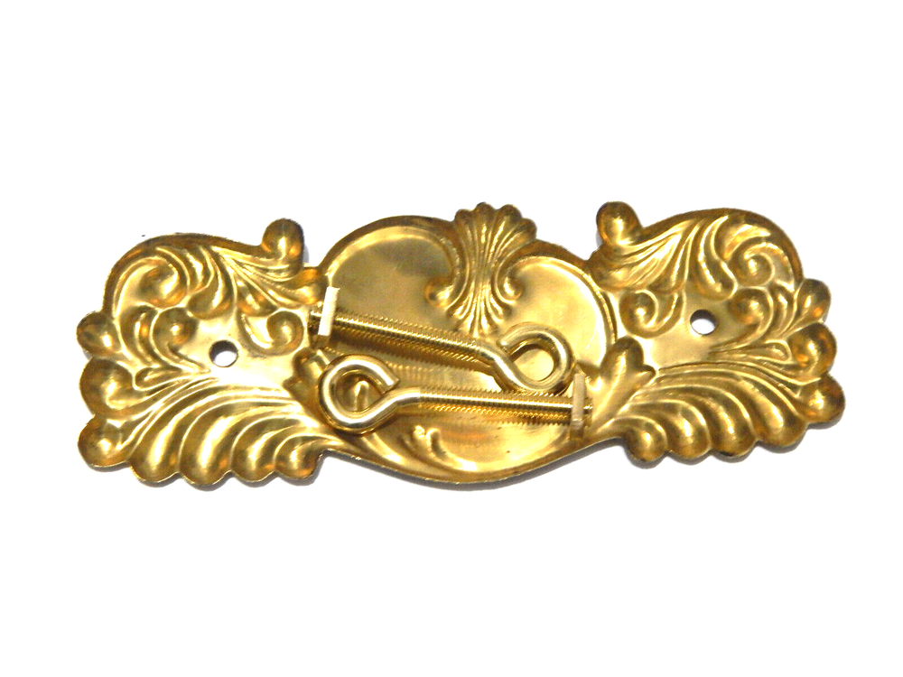 Victorian Vintage Drawer Pull Brass With Large Backplate