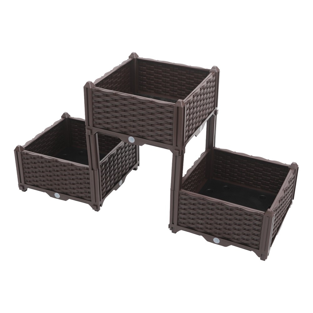 Elevated Garden Planter Box with Drainage, Perfect for Vegetables & Herbs