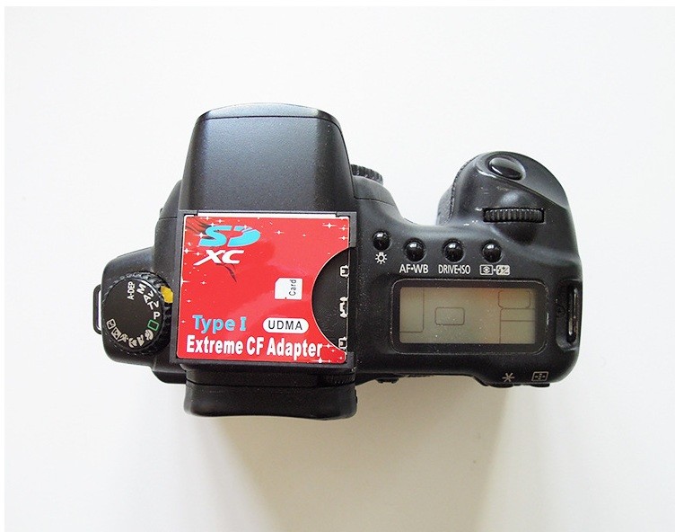 Speed SDXC SDHC SD to CF Compact Flash Memory Card Reader Adapter Type I High