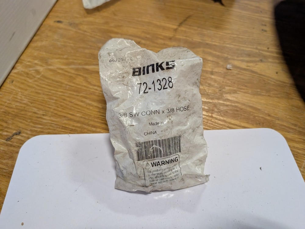 BINKS 72-1328 HOSE CONNECTOR 3/8 (Q2DW1)